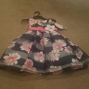 Blue and Pink Floral Dress
